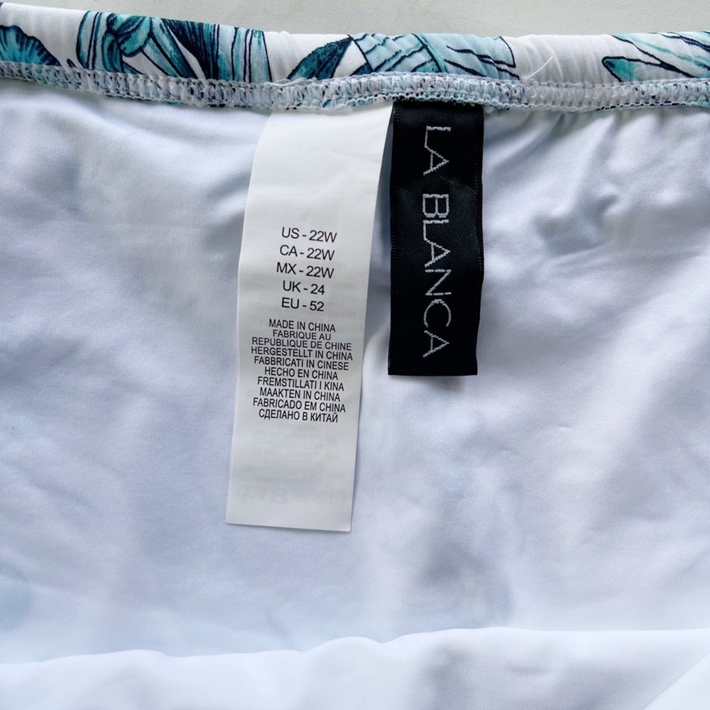 [La Blanca] NWT white floral swim skirt bottom plus size 22W - Picture 5 of 9
